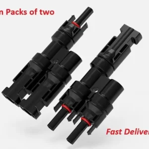 Solar Branch 2-to-1 Connector Splitter – Parallel PV Panel T Pair for Solar Systems