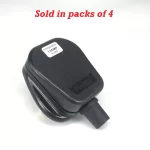 13A High Quality UK Plug 3 Pin Fused Black