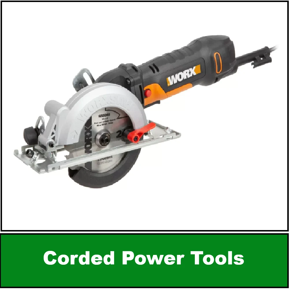 Category navigation tile: Electric corded tools UK – corded drills, power saws & spray guns for DIY & professionals