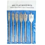 6pcs Flat Spade Woodworking Drill Bit Set