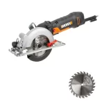 WORX WX439 500W 120mm Worxsaw XL Compact Circular Saw x3 Blades & Case