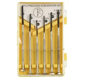6-piece mini precision screwdriver set for electronics, watches, glasses, and small repairs