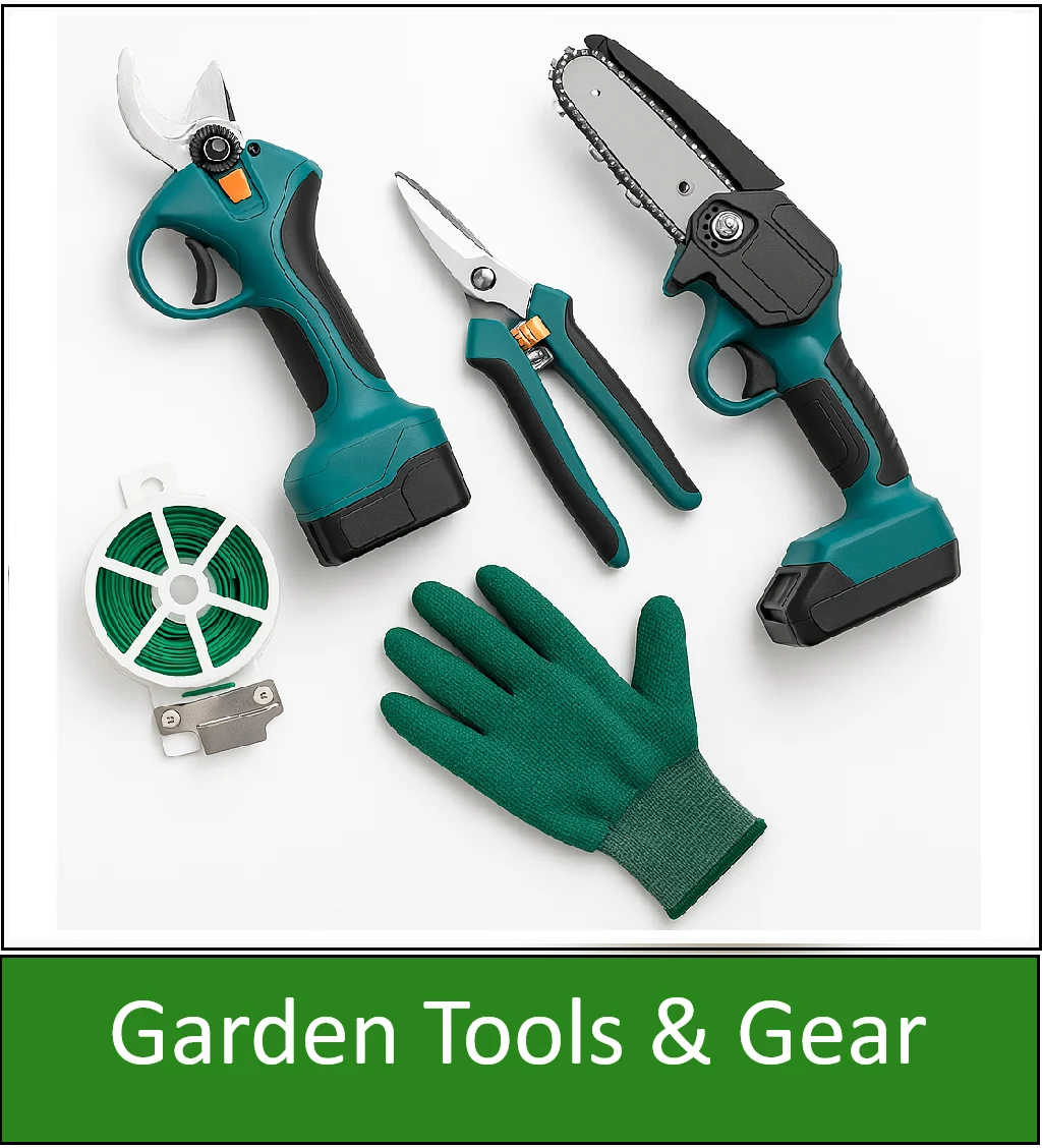 Category navigation tile: for gardening tools like electric pruners and gardening accessories.