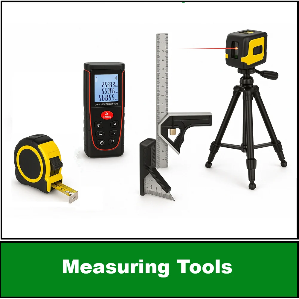 Category navigation tile: Measuring tools for DIY & trade – tape measures, Vernier callipers & rulers | UK stock