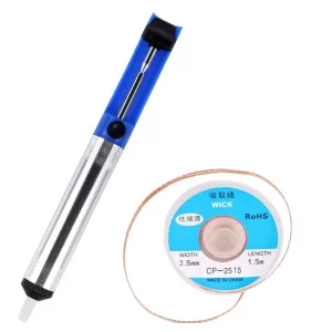 Aluminum desoldering pump and solder sucker pen for removing tin during soldering repairs