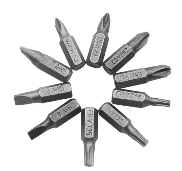 10pcs Screwdriver Bit Set Plus L-Shaped Hex Adapter 90 Degree - Image 2