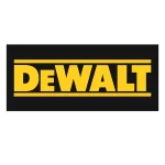 Official DEWALT power tools logo in bold yellow and black — a symbol of durability and professional performance