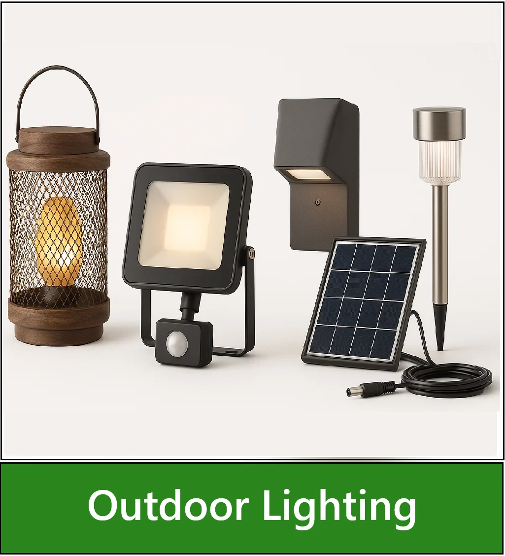 Category navigation tile: for garden lighting solar-flood lights and decorative garden lighting