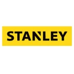 Stanley power tools logo in bold black text on a yellow background