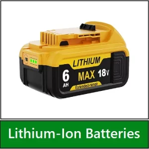 Category navigation tile: Sowing a replacement 20v 5.0Ah battery for Dewalt power tools displayed on a white background,