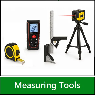 Category navigation tile: Measuring tools for DIY & trade – tape measures, Vernier callipers & rulers | UK stock
