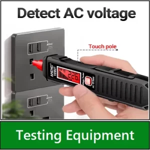 Category navigation tile: Testing Equipment showing a voltage testing pen for DIY & trade use