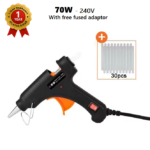 70W Hot Melt Glue Gun + 30pcs 7MM Transparent Glue Sticks