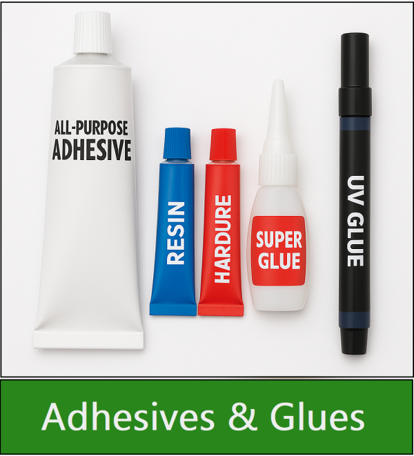 Category navigation tile: for the adhesives and glues section and general fixing accessories