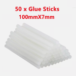 Hot Melt Glue Gun Sticks 50pcs 7mm x 100mm Long for Craft Adhesive Clear Mini