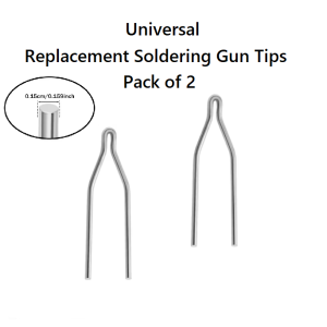 Replacement solder gun tips for 100W soldering iron.