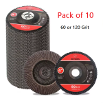 10 x 4" Flap Sanding Discs – 60–120 Grit Grinding Wheels for Angle Grinders