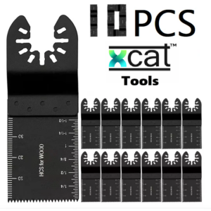 10pcs quick release oscillating multi tool blades for cutting wood, plastic, and soft metal
