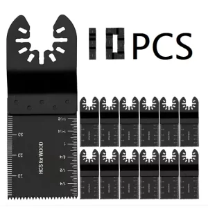 10pcs quick release oscillating multi tool blades for cutting wood, plastic, and soft metal