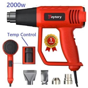 FayTory 2000W electric paint stripper and mini spray gun with adjustable temperature 300°C to 600°C and dual airflow for home DIY projects
