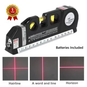 Laser level with built in tape measure and spirit level