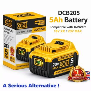 DeWalt DCB205 Battery 20V 5Ah XR Replacement – Compatible with 18V Tools | Xcat