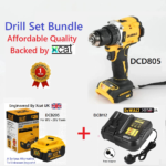 DCD805-Type 18V - 20V MAX Cordless Brushless Combi Hammer Drill Bundle – DeWalt Compatible
