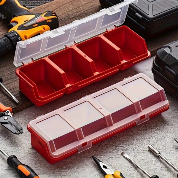 4-Compartment Small Parts Organiser Box | Xcat – Batteries, Tools ...