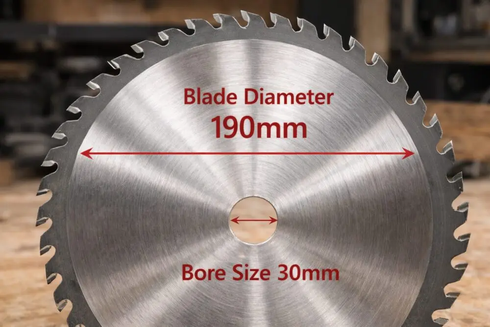 circular saw blade diameter measurement diagram
