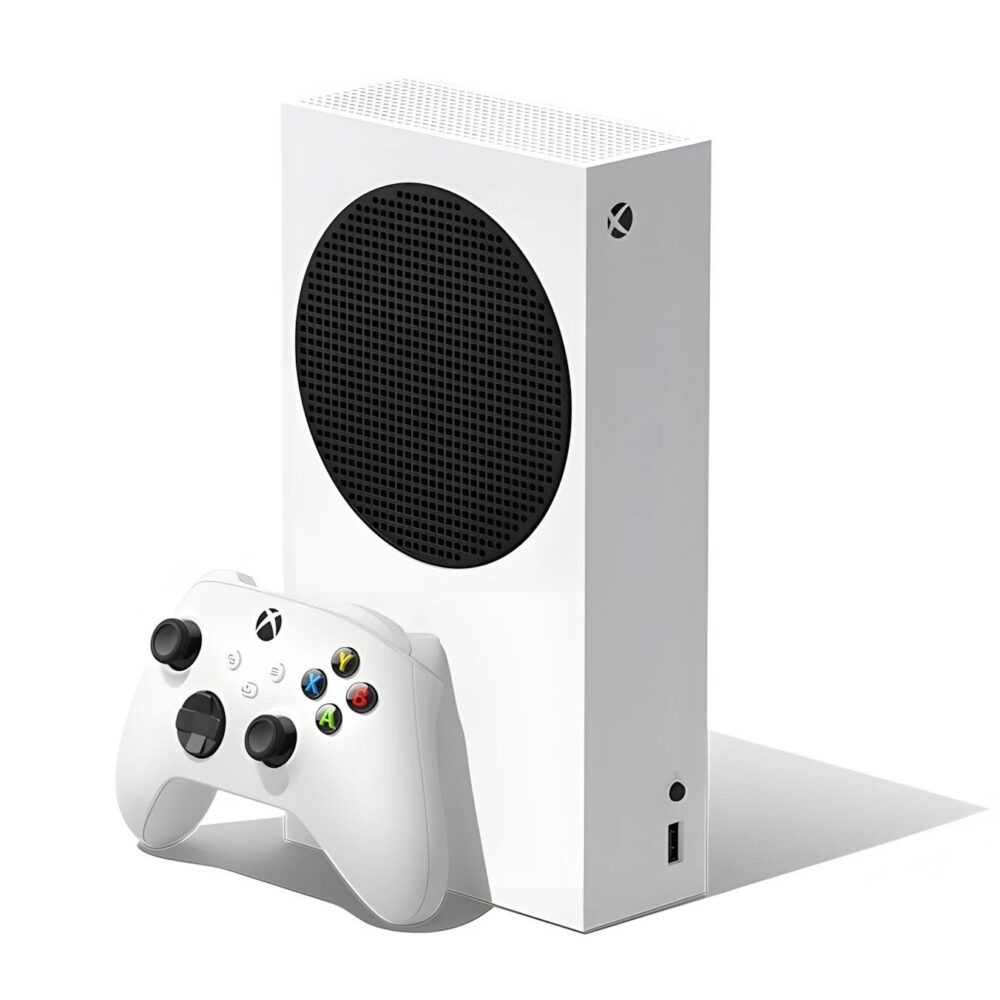 Xbox Series S console with wireless controller in white – compact next generation gaming console UK
