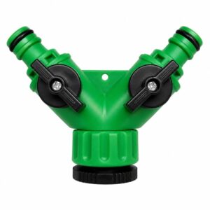 Universal 2-Way Hose Splitter – Dual Outlet Garden Tap Connector