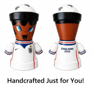 England World Cup 2026 Pot Character Handmade Football Gift