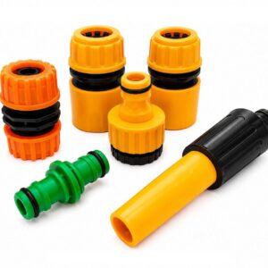 7 Piece Garden Hose Spray Nozzle & Connector Kit for 1/2″ Hose