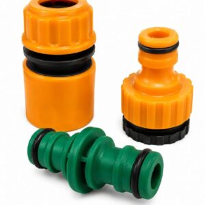 Universal 3pc Garden Hose Pipe Connector Set Tap Adapter Quick Connect Fittings