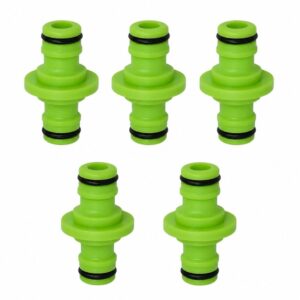 5 Pack Double Male Hose Pipe Connectors – Quick Connect Garden Hose Joiner Adapters