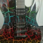 ESP LTD Eclipse 87 Electric Guitar in Rainbow Crackle Finish