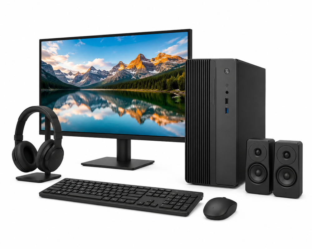 Desktops and accessories category navigation tile.