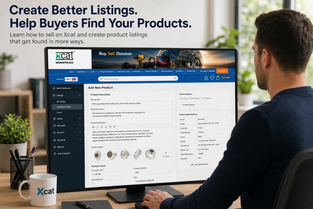 How Xcat Marketplace works with multiple product discovery routes, dynamic filters, guides, articles, search engines and seller listing visibility