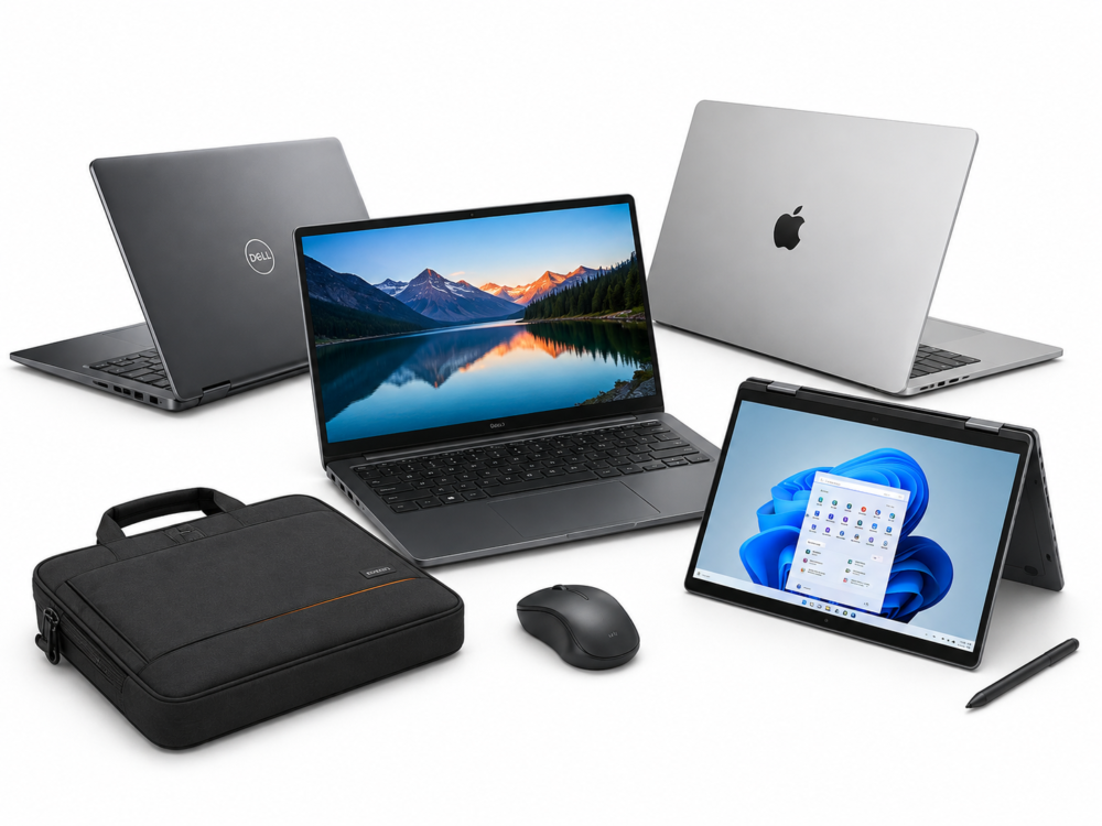 Laptops and accessories category navigation tile.