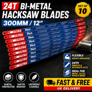 300mm 24TPI Bi-Metal Hacksaw Blades Metal Cutting Flexible Shatterproof