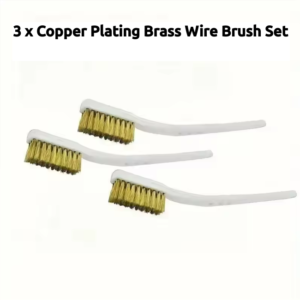 3-Piece Mini Brass Wire Brush Set – Rust & Paint Removal