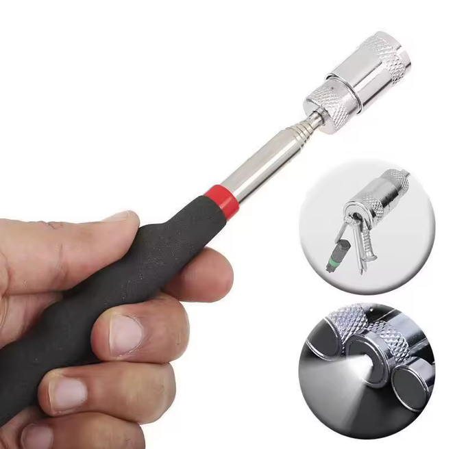 Telescopic Magnetic Pickup Tool with LED Light – 190–840mm Extendable Reachshort description < 156 characters