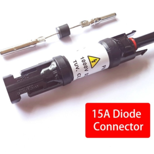 15A Solar Panel Blocking Diode Connector – IP67 Waterproof Inline PV Connector