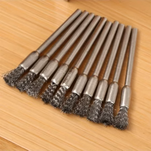 Stainless Steel Wire Brushes – 3.17mm Shank for Rotary Tools, Rust Removal & Cleaning